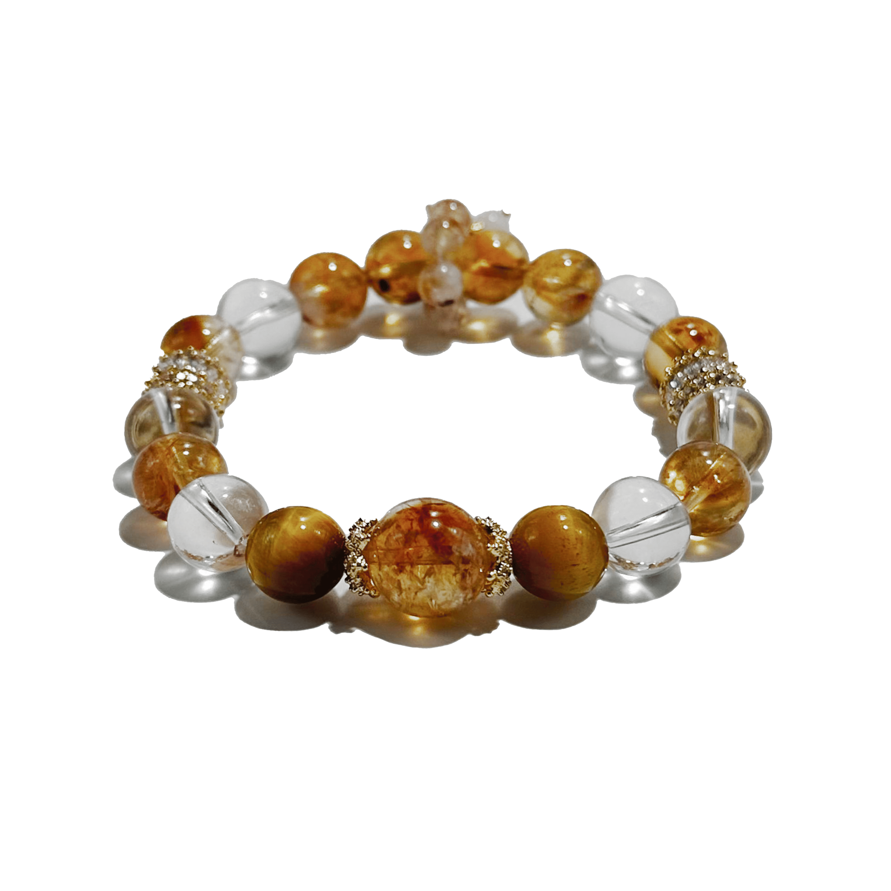 Solar Prosperity â Citrine & Golden Tiger crystal Bracelet - ASTROSOUL