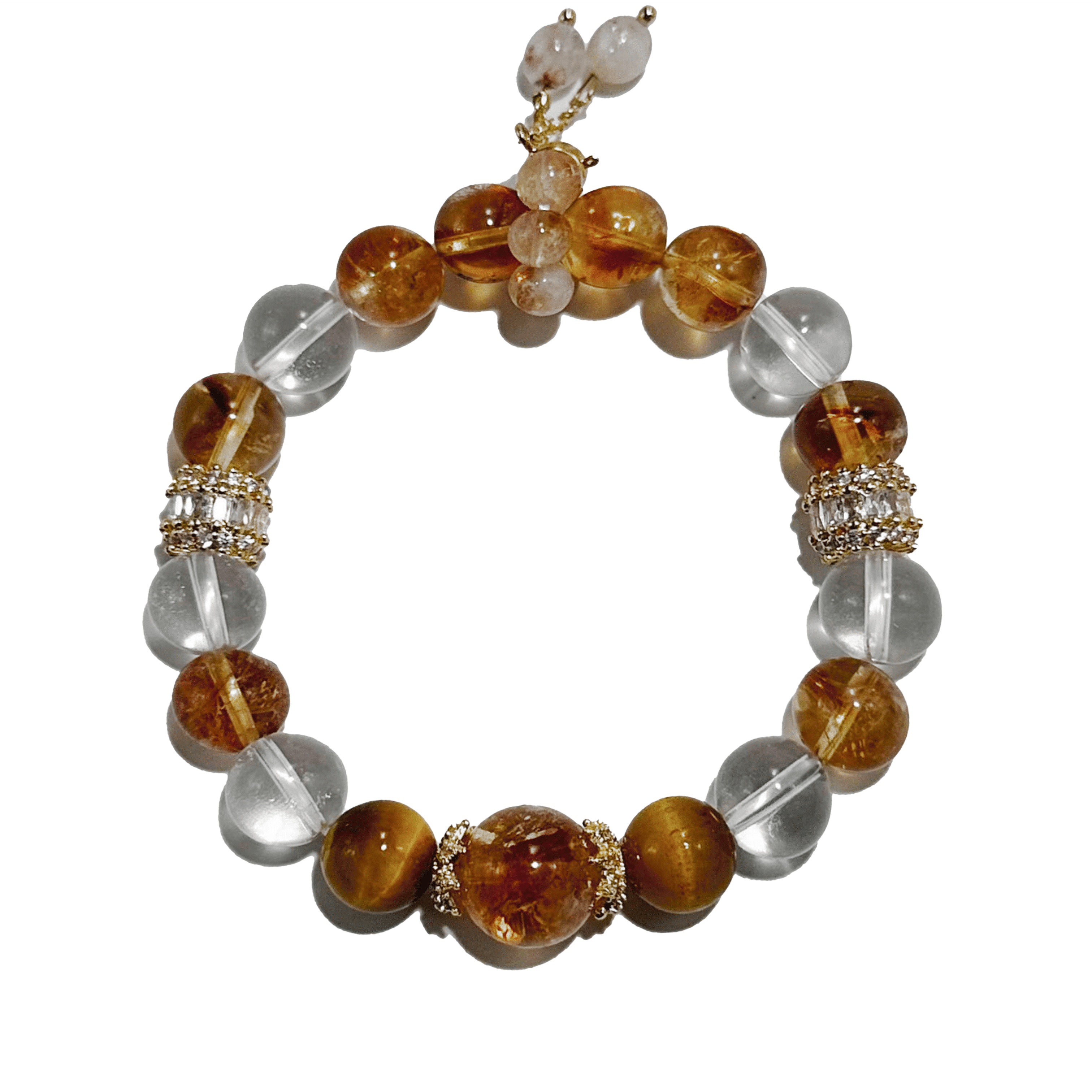Solar Prosperity â Citrine & Golden Tiger crystal Bracelet - ASTROSOUL