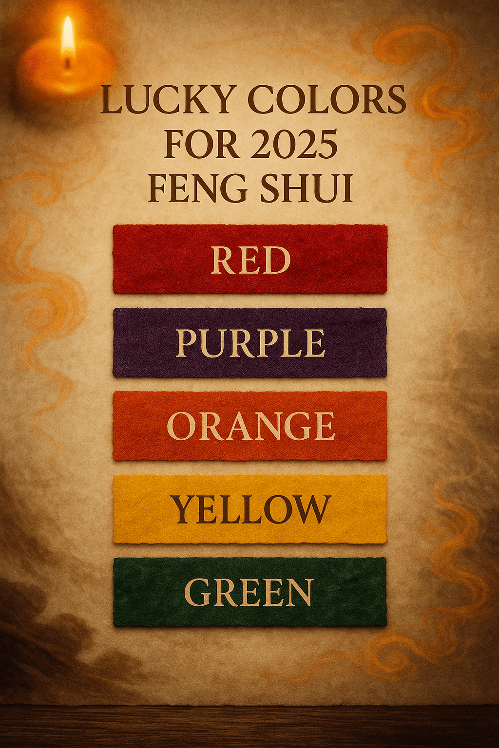 Lucky Colors for 2025 Feng Shui Red Purple Orange Yellow Green - ASTROSOUL