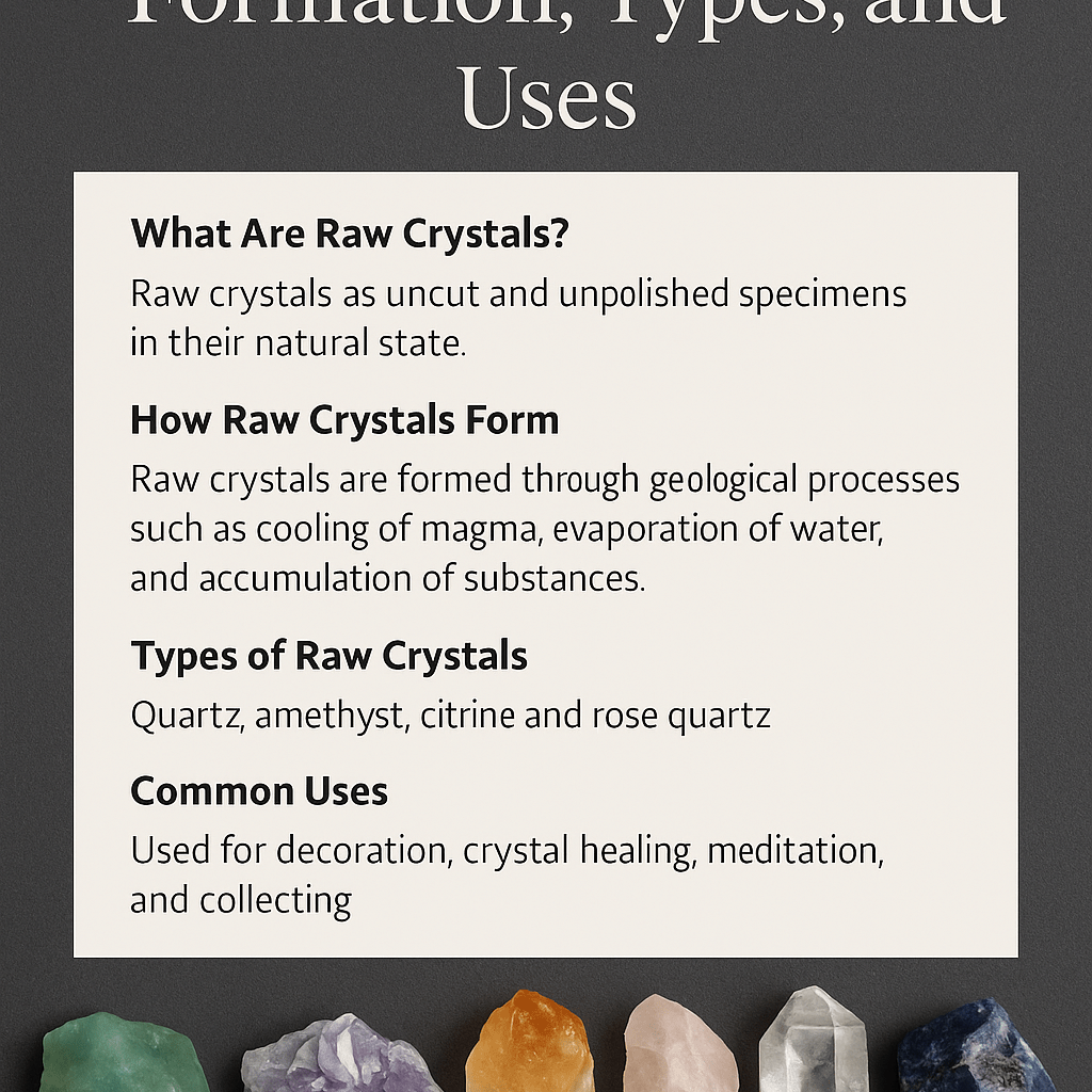 Raw Crystals: Formation, Characteristics, and Everyday Uses - ASTROSOUL