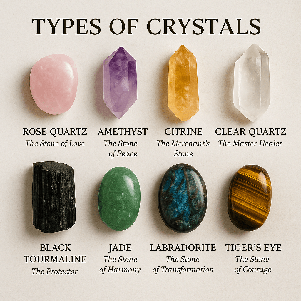 Types of Crystals and Their Healing Properties - ASTROSOUL
