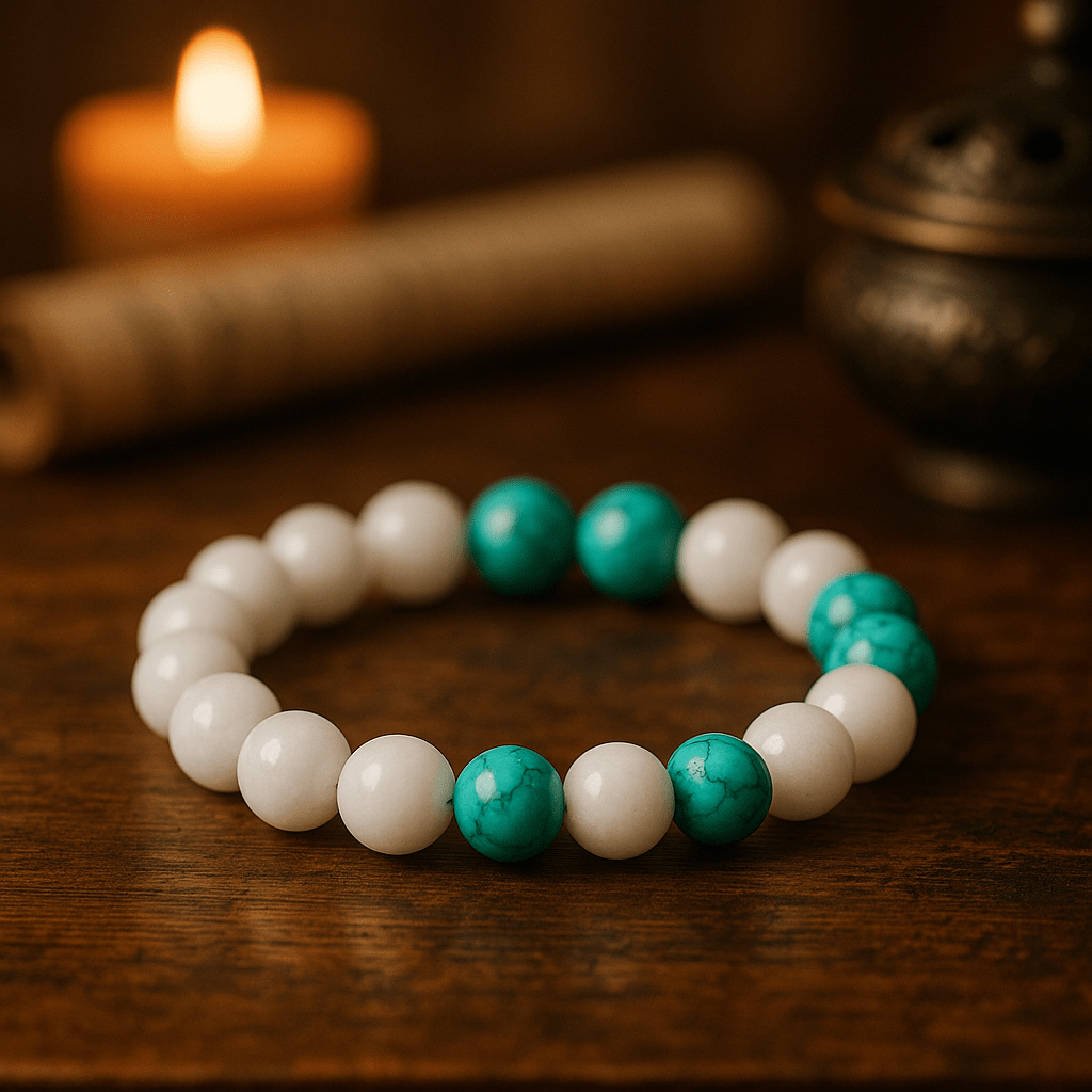 White with Turquoise Properties Balance and Modern Uses - ASTROSOUL