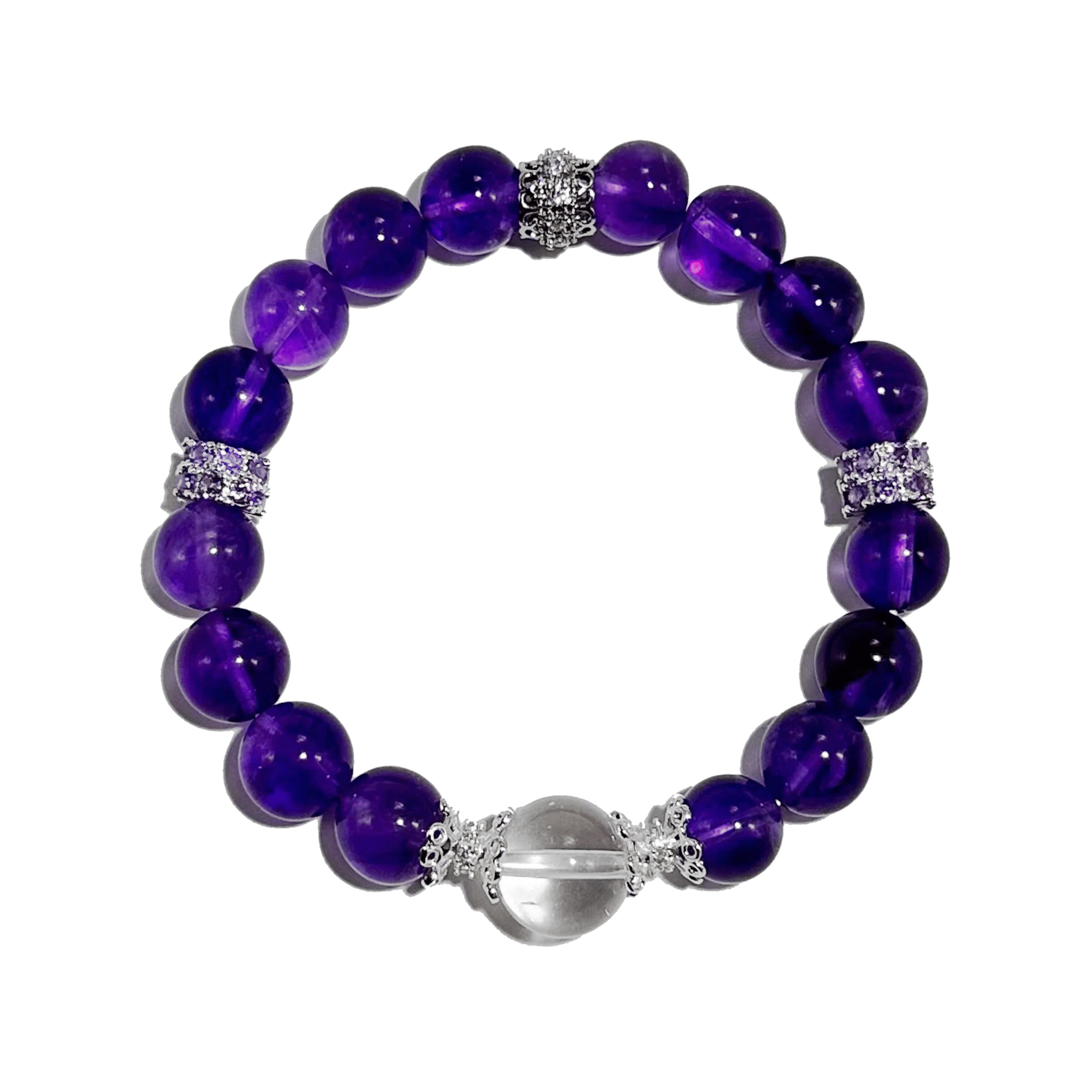Amethyst Clarity Bracelet – Amethyst & Clear Quartz - ASTROSOUL