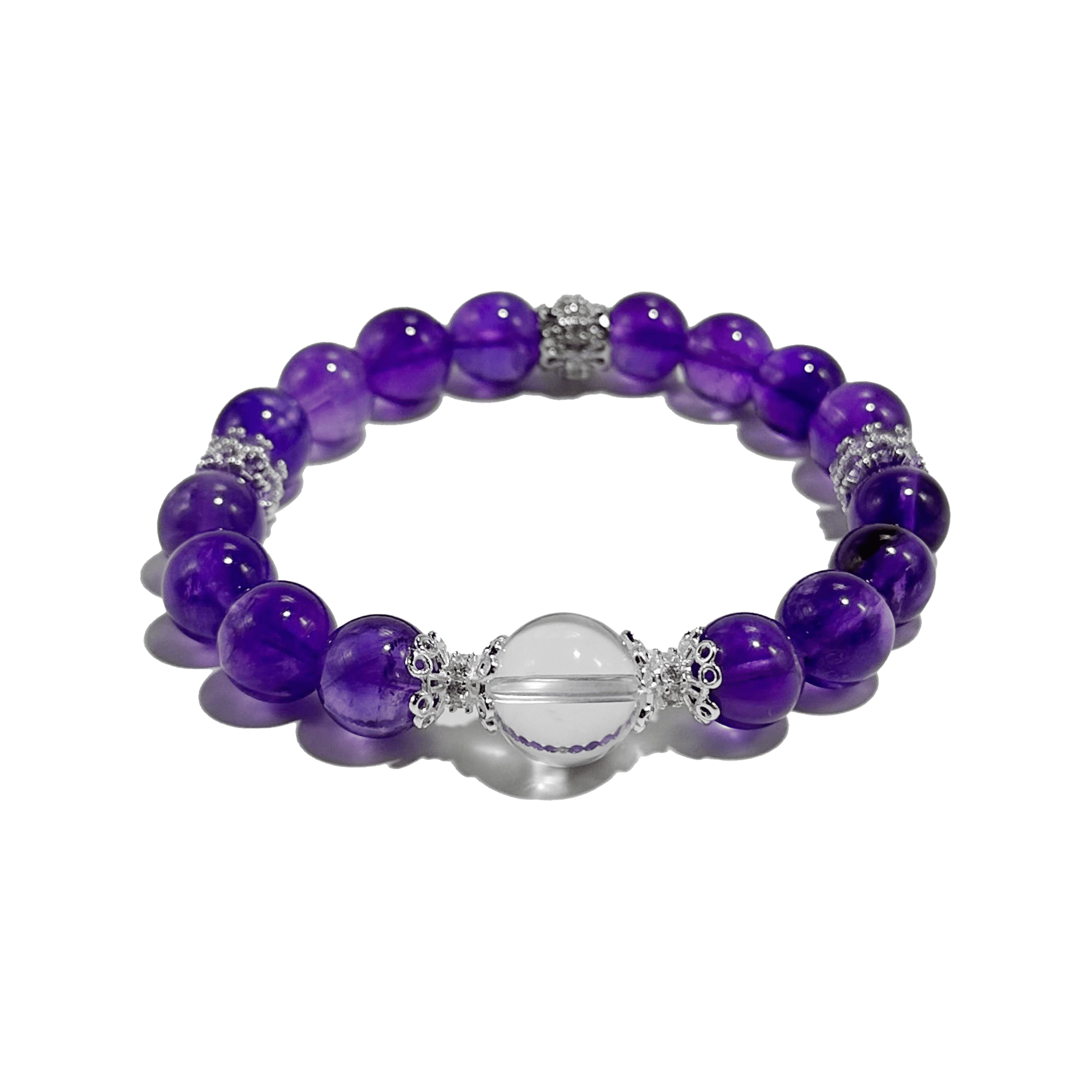Amethyst Clarity Bracelet – Amethyst & Clear Quartz - ASTROSOUL