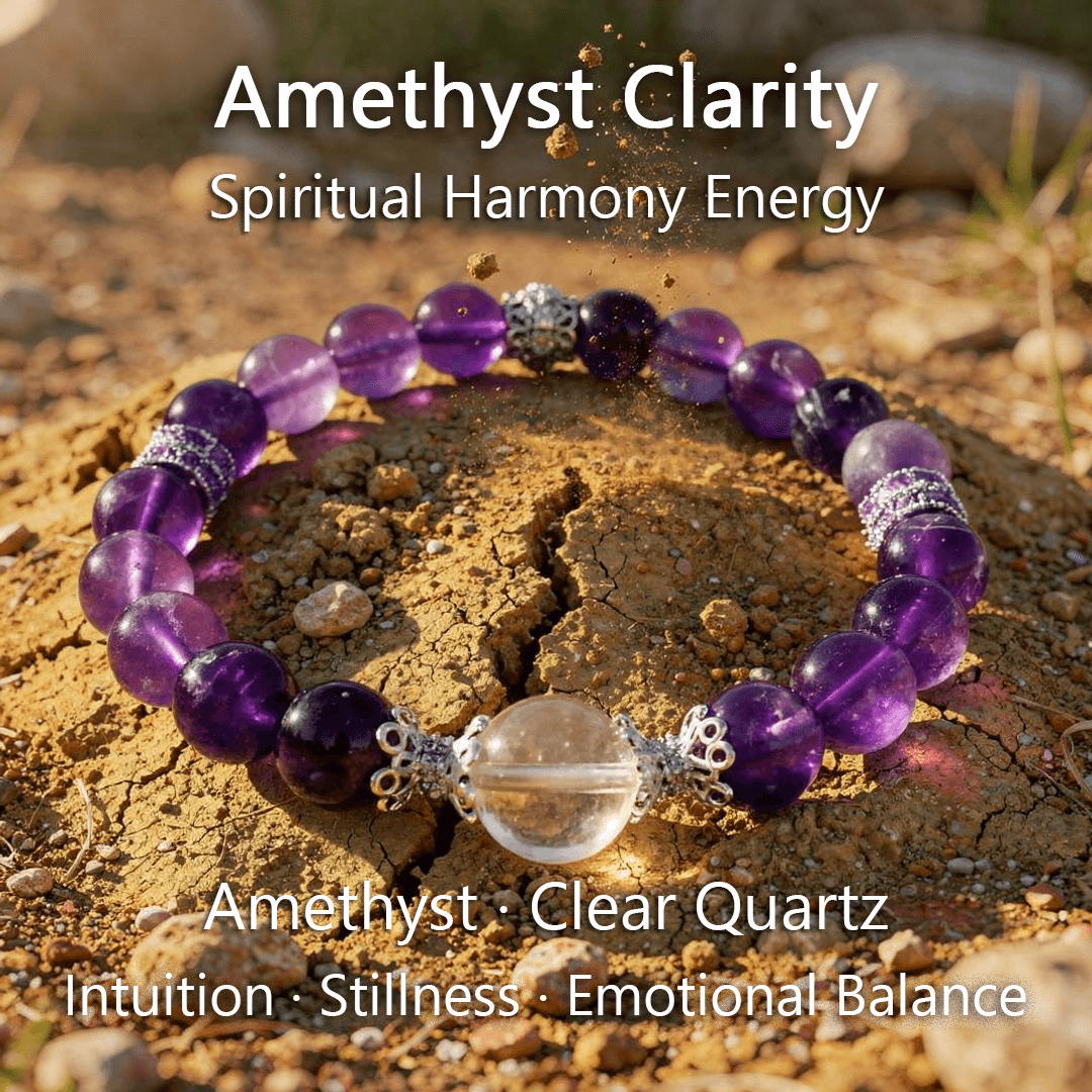 Amethyst Clarity Bracelet – Amethyst & Clear Quartz - ASTROSOUL