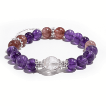Amethyst Love Bracelet – Amethyst, Strawberry Quartz & Clear Quartz - ASTROSOUL