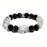 Balance Energy Bracelet – Obsidian, Clear Quartz & Moonstone - ASTROSOUL