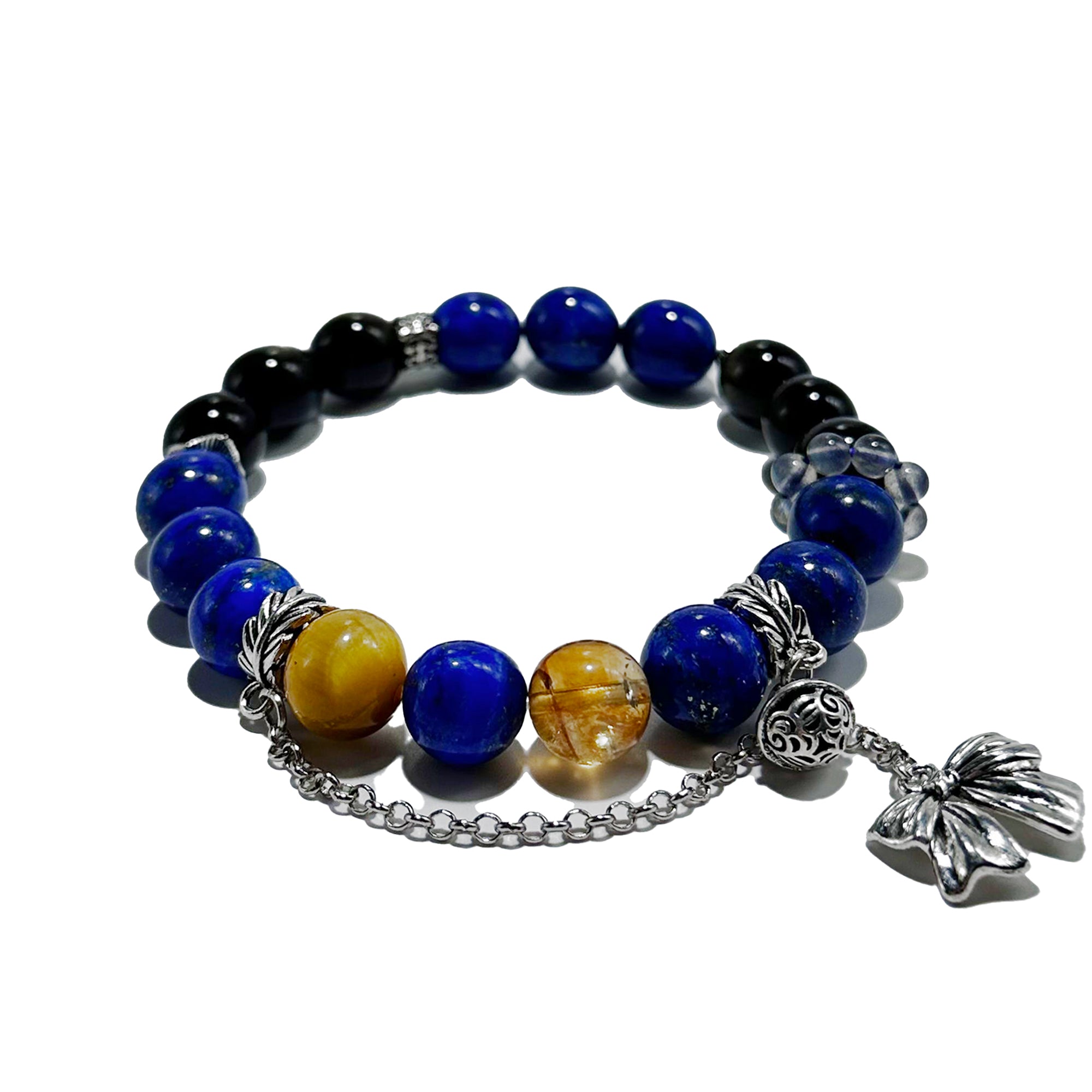 Celestial Harmony – Lapis Lazuli, Citrine & Tiger Eye Bracelet - ASTROSOUL