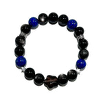 Cosmic Night – Obsidian, Lapis Lazuli & Smoky Quartz Bracelet - ASTROSOUL
