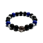 Cosmic Night – Obsidian, Lapis Lazuli & Smoky Quartz Bracelet - ASTROSOUL