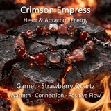 Crimson Empress – Garnet & Strawberry Quartz crystal Bracelet - ASTROSOUL