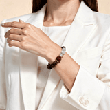 Earth Flame – Rose Quartz & Agarwood crystal Bracelet - ASTROSOUL