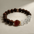 Earth Flame – Rose Quartz & Agarwood crystal Bracelet - ASTROSOUL