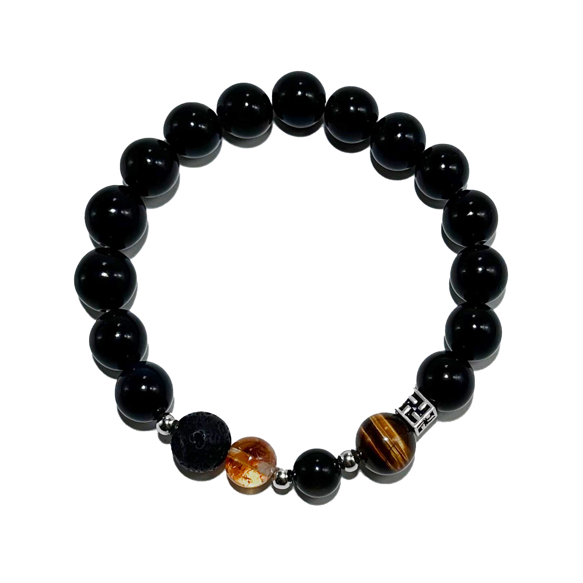Eclipse Guard – Obsidian, Tiger Eye & Citrine Bracelet - ASTROSOUL