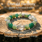 Emerald Harmony Bracelet – Green Rutilated Quartz & Jade - ASTROSOUL