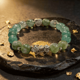 Emerald Harmony Bracelet – Xiuyu Jade, Green Rutilated Quartz & Fluorite - ASTROSOUL