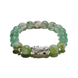 Emerald Harmony Bracelet – Xiuyu Jade, Green Rutilated Quartz & Fluorite - ASTROSOUL