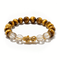 Fortune Guardian – Tiger Eye & Citrine Pixiu crystal Bracelet - ASTROSOUL