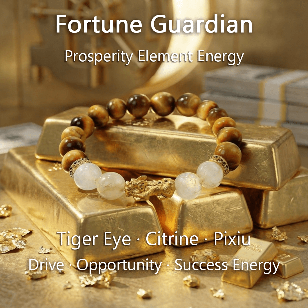 Fortune Guardian – Tiger Eye & Citrine Pixiu crystal Bracelet - ASTROSOUL