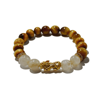 Fortune Guardian – Tiger Eye & Citrine Pixiu crystal Bracelet - ASTROSOUL
