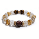 Golden Harmony Bracelet – Citrine, Tiger Eye & Garnet - ASTROSOUL