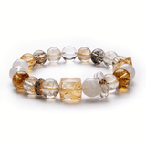Golden Harmony – Citrine & Rutilated Quartz Bracelet - ASTROSOUL