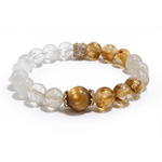 Golden Harmony – Tiger Eye, Citrine & Rutilated Quartz Bracelet - ASTROSOUL