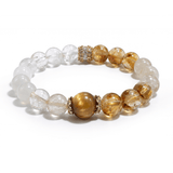 Golden Harmony – Tiger Eye, Citrine & Rutilated Quartz Bracelet - ASTROSOUL