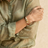 Golden Radiance Bracelet – Rutilated Quartz & Strawberry Quartz - ASTROSOUL