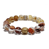 Golden Radiance Bracelet – Rutilated Quartz & Strawberry Quartz - ASTROSOUL