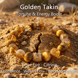 Golden Takin – Tiger Eye & Citrine Wealth crystal Bracelet - ASTROSOUL