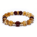 Golden Vitality – Citrine & Red Agate Bracelet - ASTROSOUL