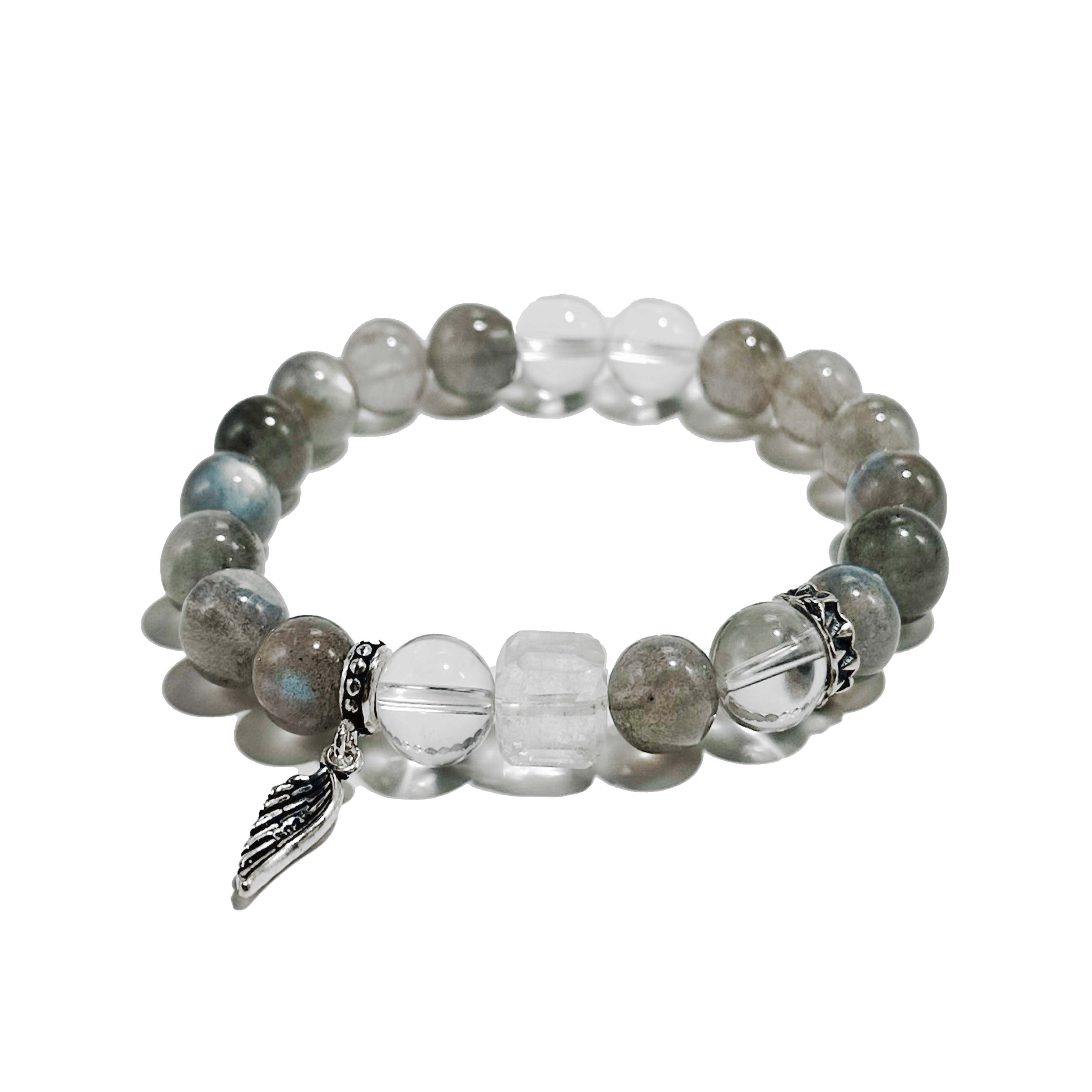 Guardian Wing Bracelet – Labradorite & Clear Quartz - ASTROSOUL