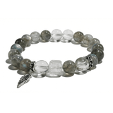 Guardian Wing Bracelet – Labradorite & Clear Quartz - ASTROSOUL