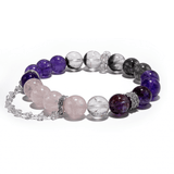 Harmony Glow – Amethyst, Rose Quartz & Rutilated Quartz Bracelet - ASTROSOUL