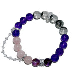 Harmony Glow – Amethyst, Rose Quartz & Rutilated Quartz Bracelet - ASTROSOUL