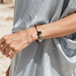 Harmony Spectrum – Strawberry Quartz, Green Aventurine & Clear Quartz Bracelet - ASTROSOUL