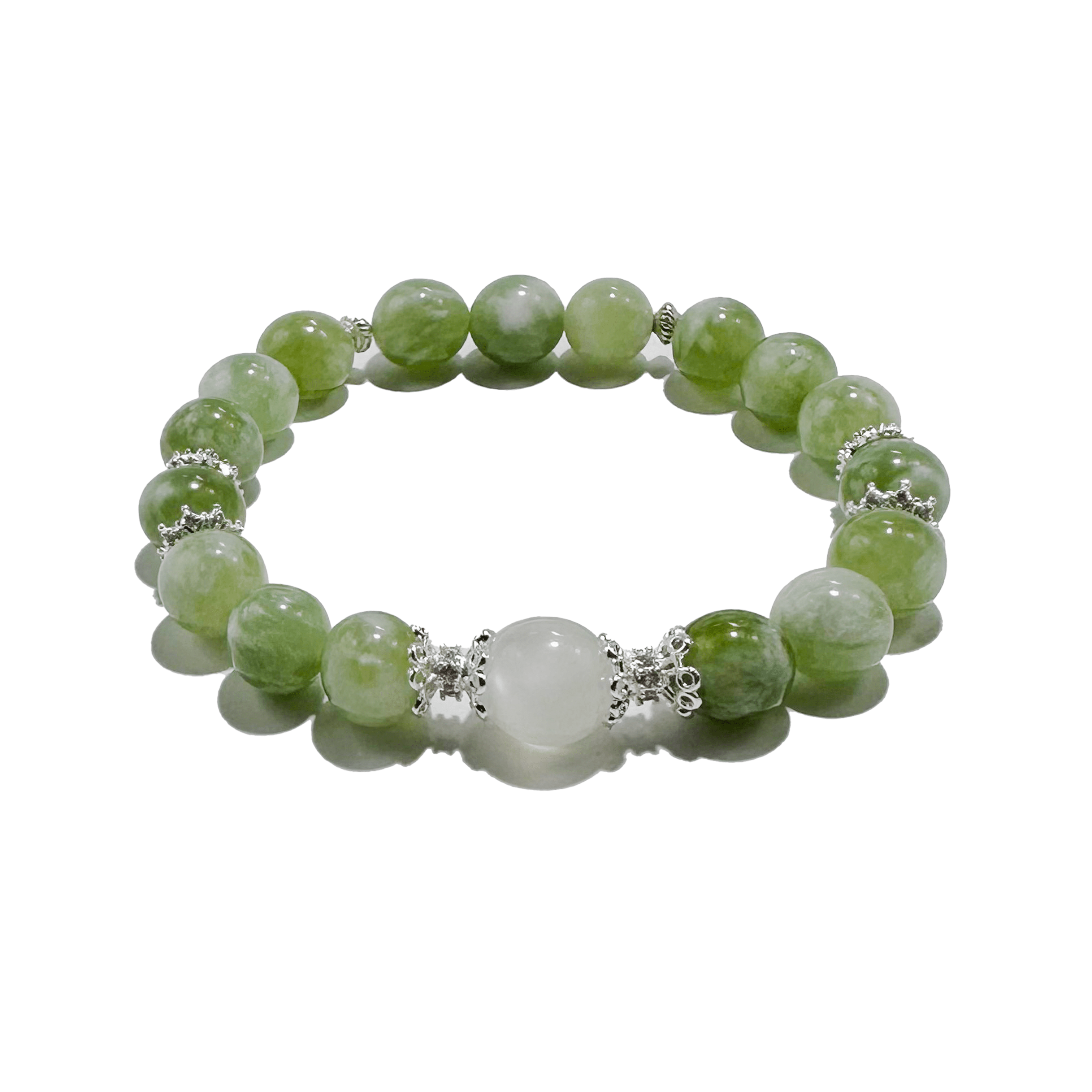 Jade Harmony – Green Jade & Moonstone crystal Bracelet - ASTROSOUL