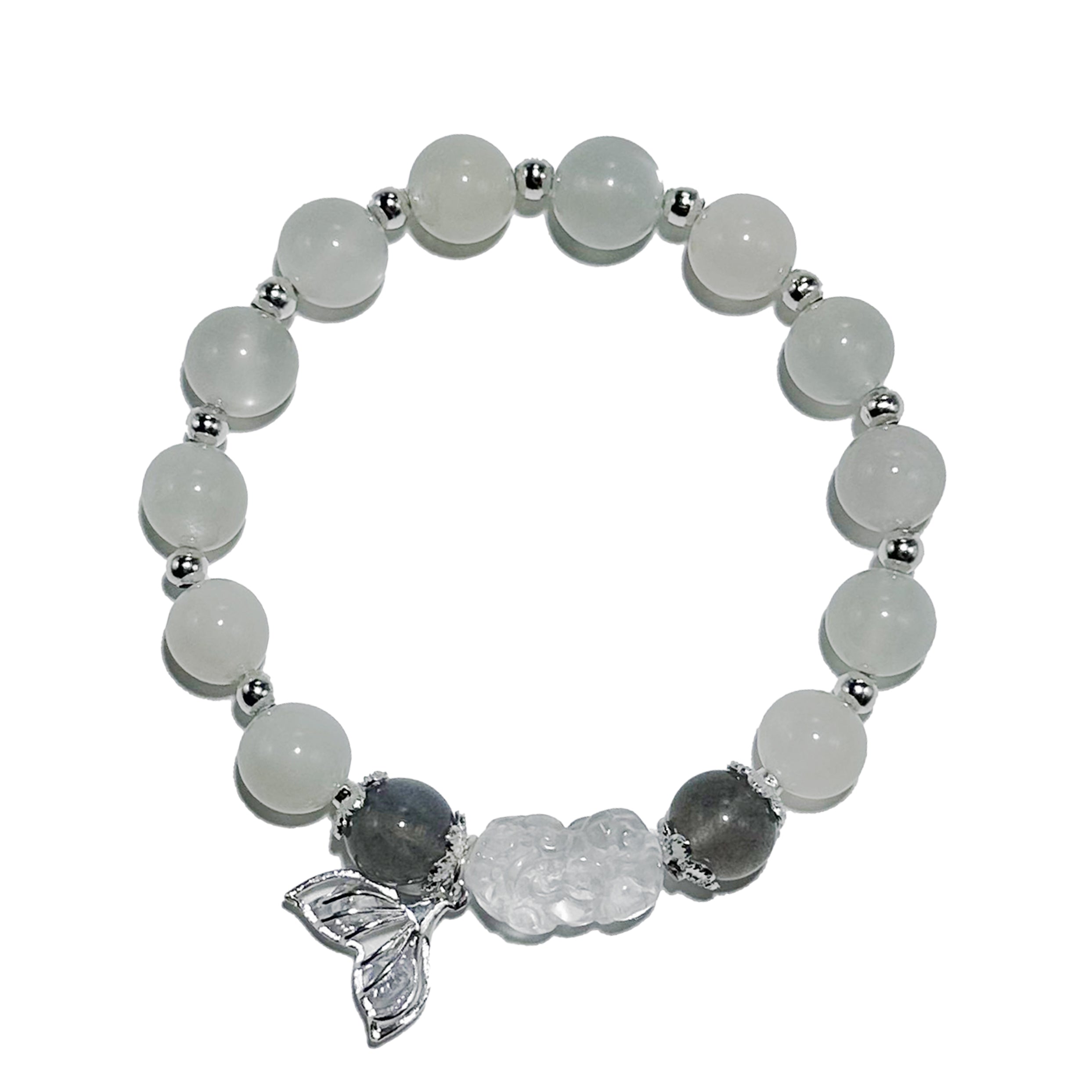 Jade Harmony Pixiu Bracelet – White Jade & Labradorite - ASTROSOUL