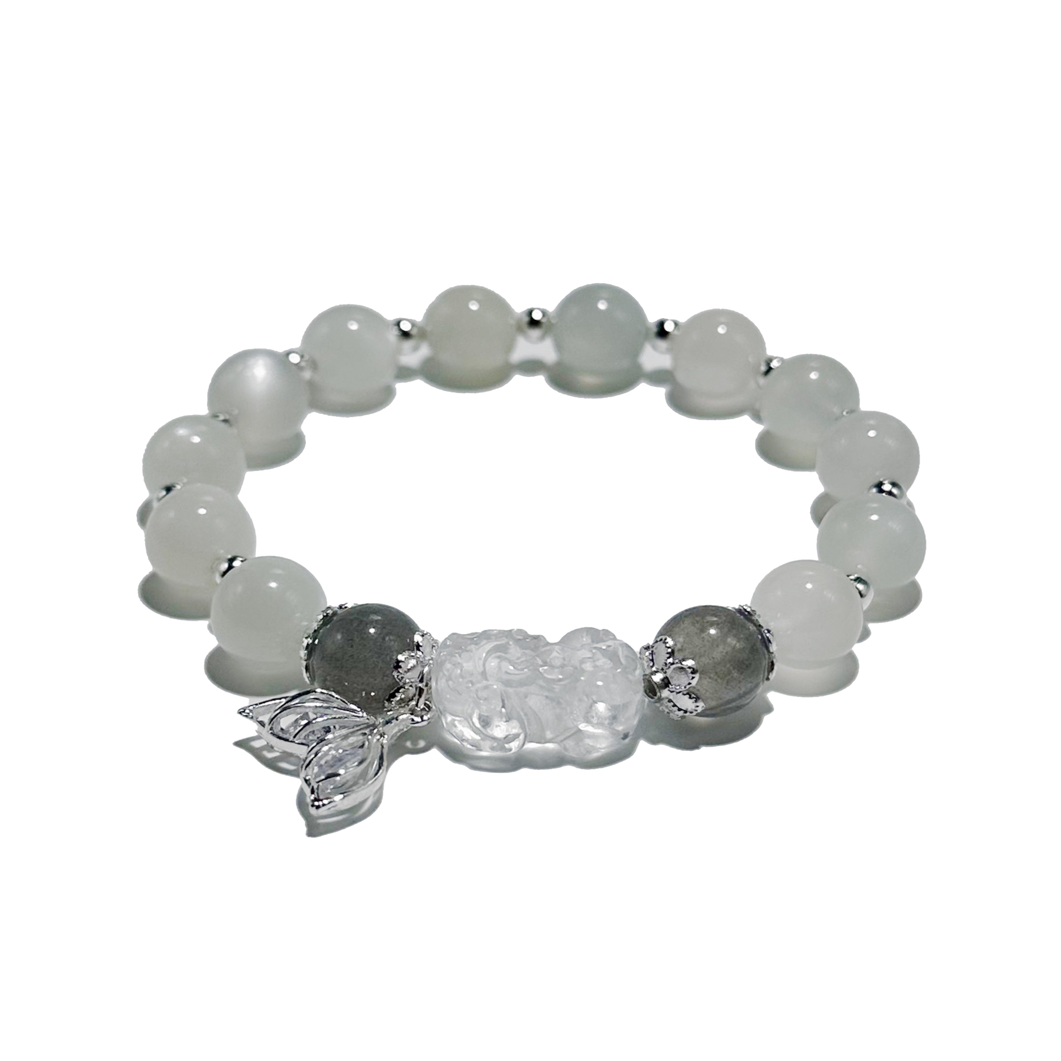 Jade Harmony Pixiu Bracelet – White Jade & Labradorite - ASTROSOUL