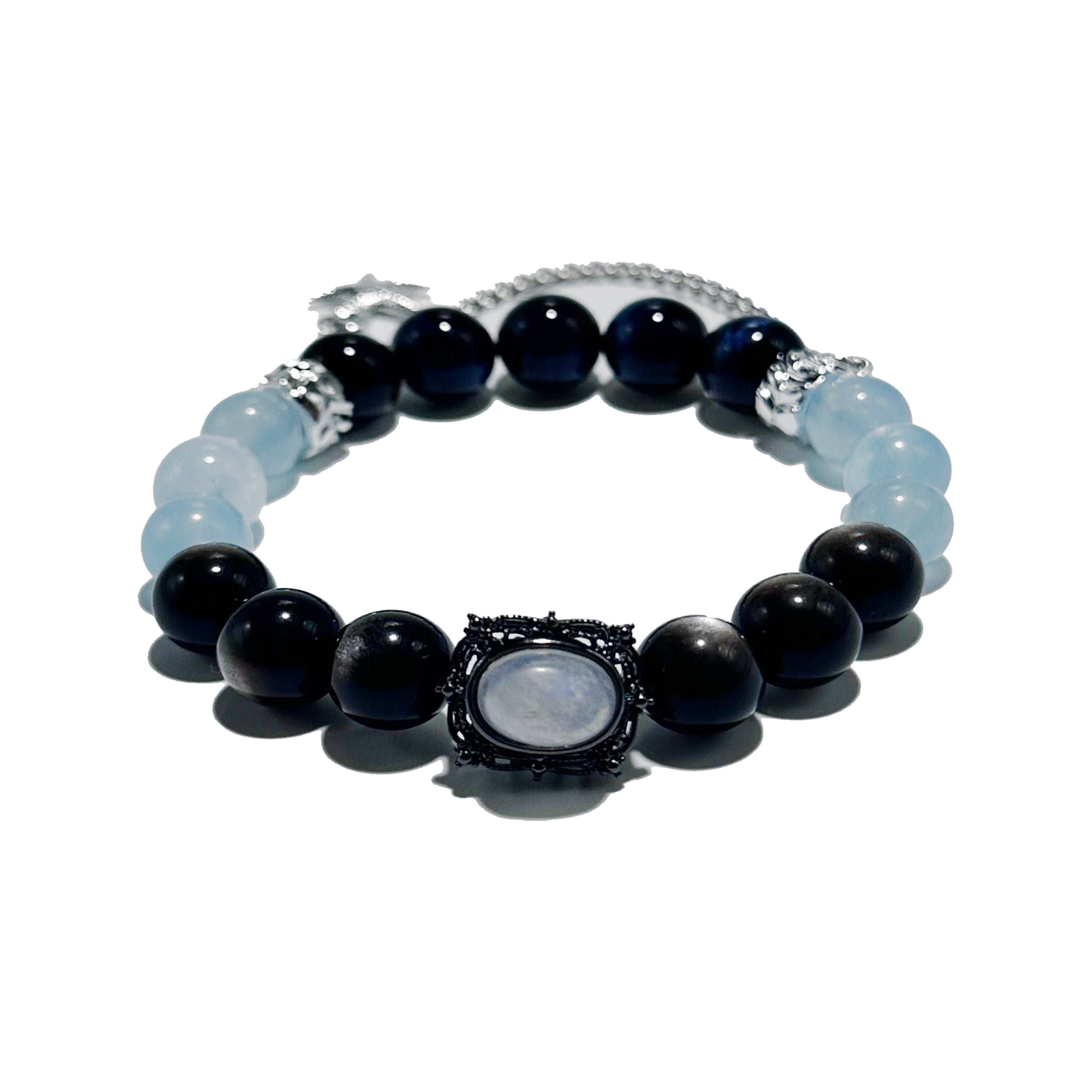 Moonlight Guardian – Moonstone & Aquamarine Bracelet - ASTROSOUL