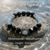 Moonlight Guardian – Moonstone & Aquamarine Bracelet - ASTROSOUL