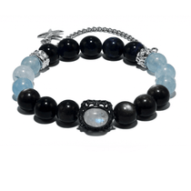 Moonlight Guardian – Moonstone & Aquamarine Bracelet - ASTROSOUL