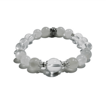 Moonlight Serenity – Moonstone & Clear Quartz Crystal Bracelet - ASTROSOUL