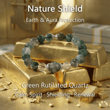 Nature Shield – Green Rutilated Quartz crystal Bracelet - ASTROSOUL