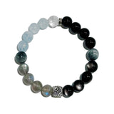 Night Sky Bracelet – Obsidian, Labradorite & Aquamarine - ASTROSOUL