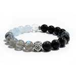 Night Sky Bracelet – Obsidian, Labradorite & Aquamarine - ASTROSOUL