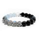 Night Sky Bracelet – Obsidian, Labradorite & Aquamarine - ASTROSOUL