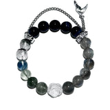 Ocean Realm – BlueTigerEye, Labradorite & Green Rutilated Quartz Bracelet - ASTROSOUL