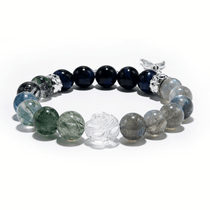Ocean Realm – BlueTigerEye, Labradorite & Green Rutilated Quartz Bracelet - ASTROSOUL